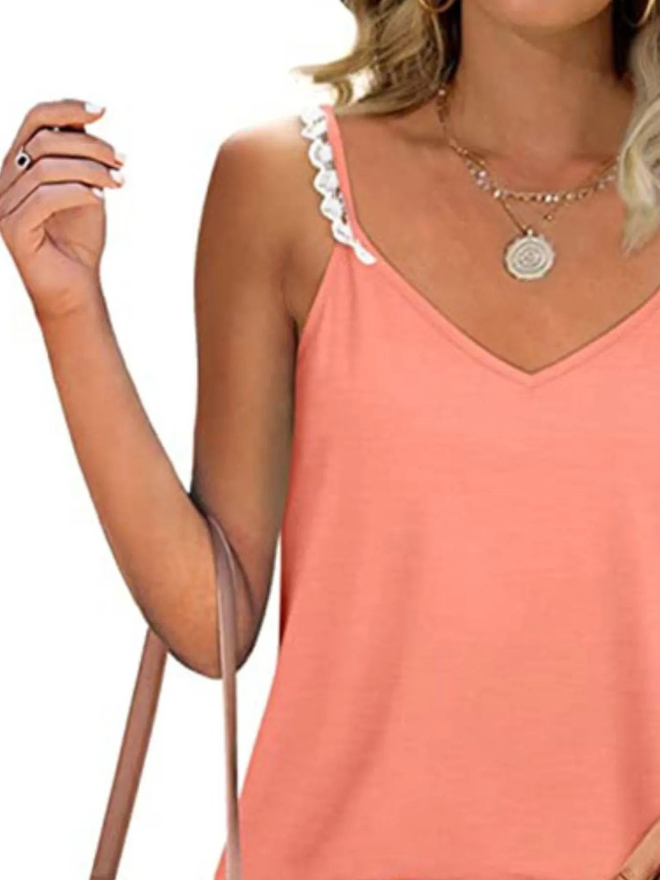 Full Size Lace Detail V-Neck Cami Plus Size 
