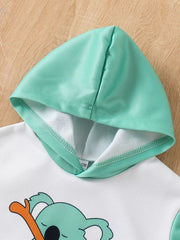 Children's Koala Graphic Hoodie & Pants Set 