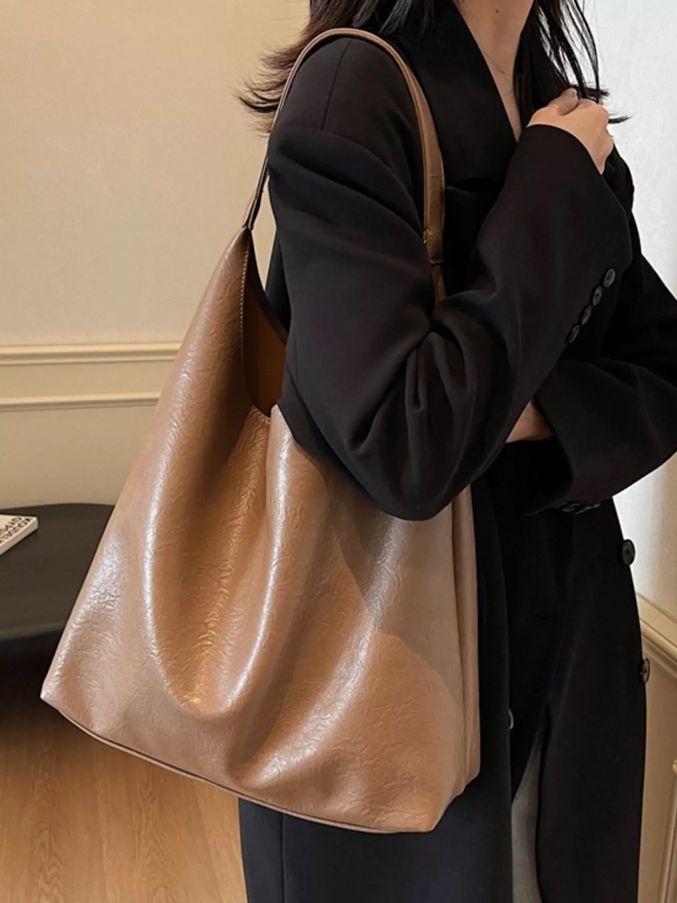 PU Leather Tote Bag 