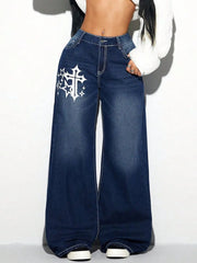 Cross Wide Leg Jeans 