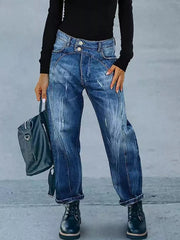 Wide Leg Jeans with Pockets 