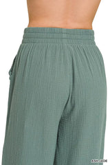 Zenana Double Gauze Lounge Pants 