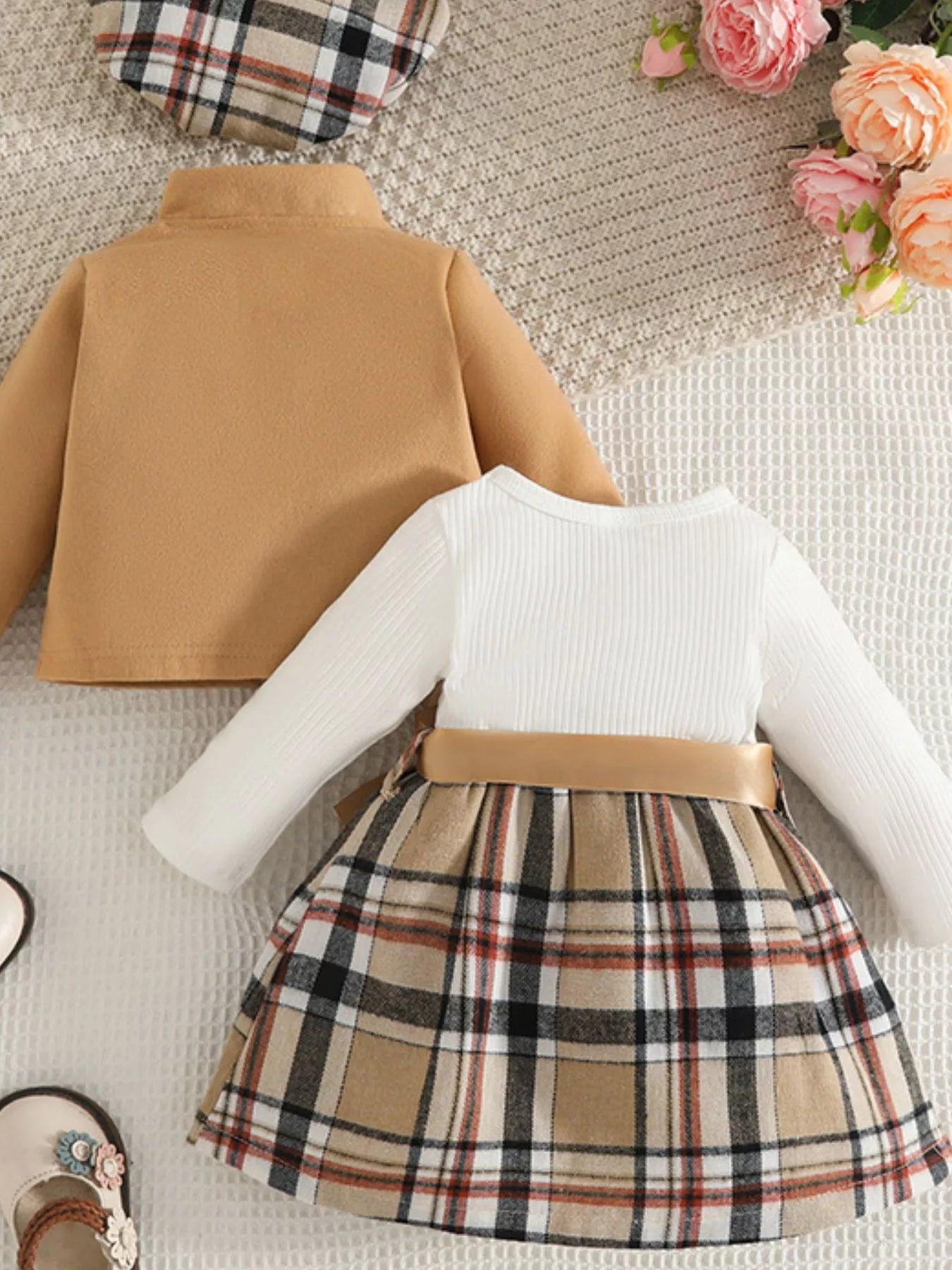 Children's Plaid 3-Piece Outfit Set 