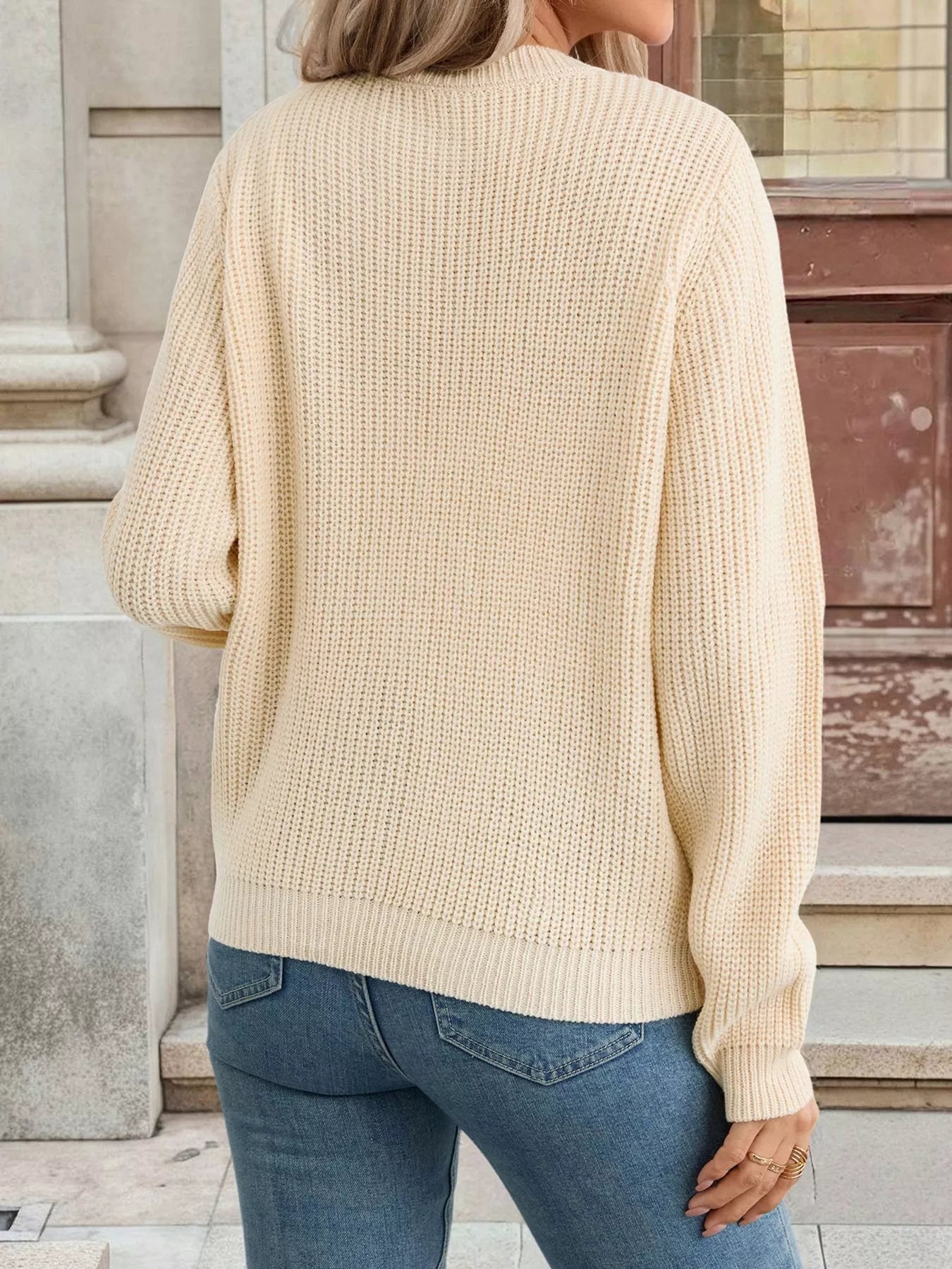 Bow Button Up Long Sleeve Cardigan 
