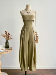 Wide Leg Tube Jumpsuit 