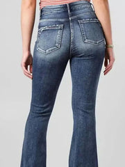 High-Rise Flare Gradient Wash Jeans 