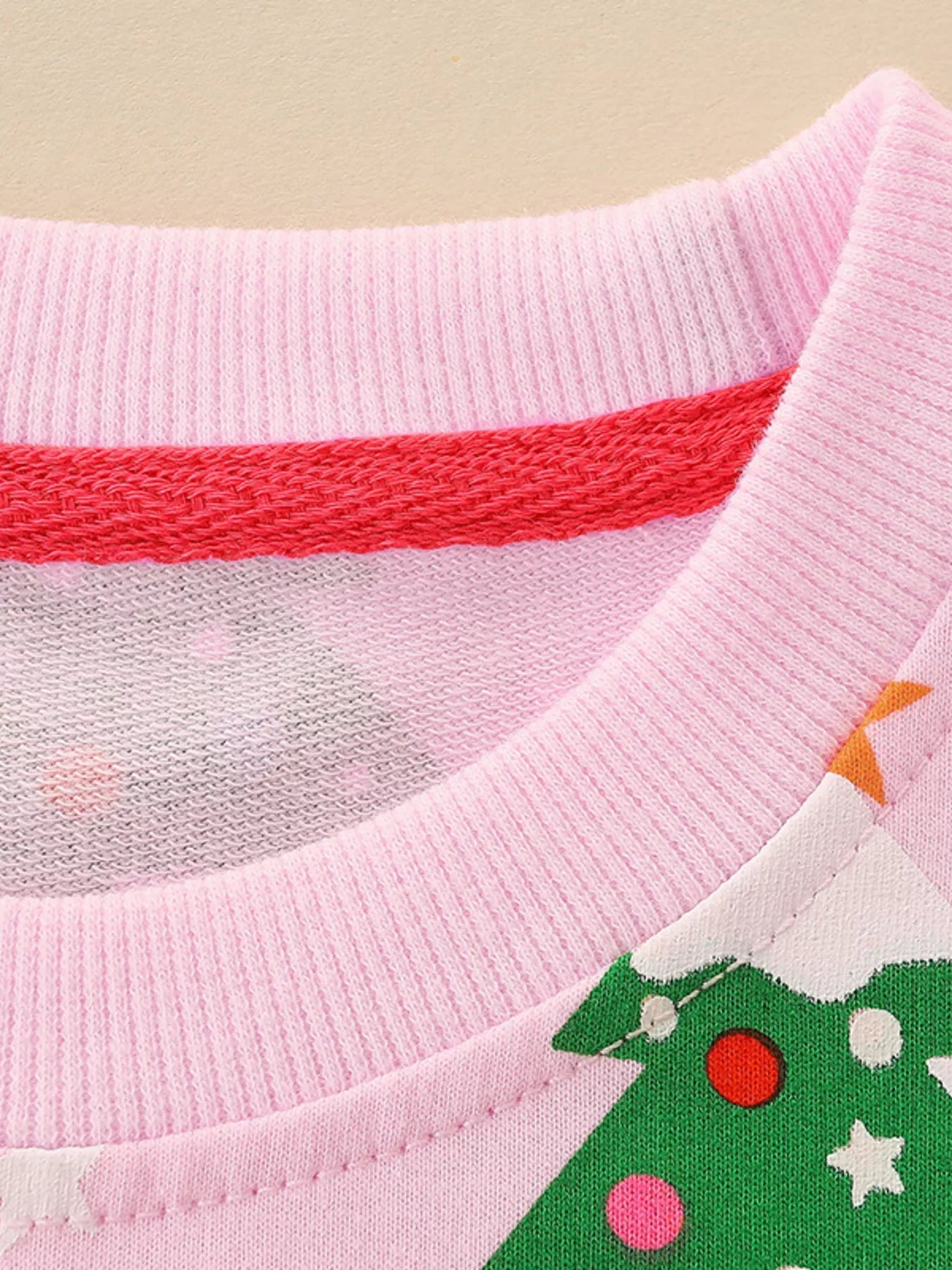 Children's Christmas Tree Print Crewneck Sweatshirt 