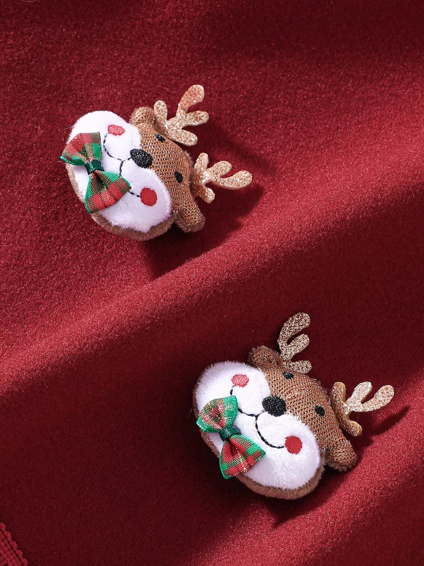 Children's Reindeer Embroidered Christmas Cape Outerwear 