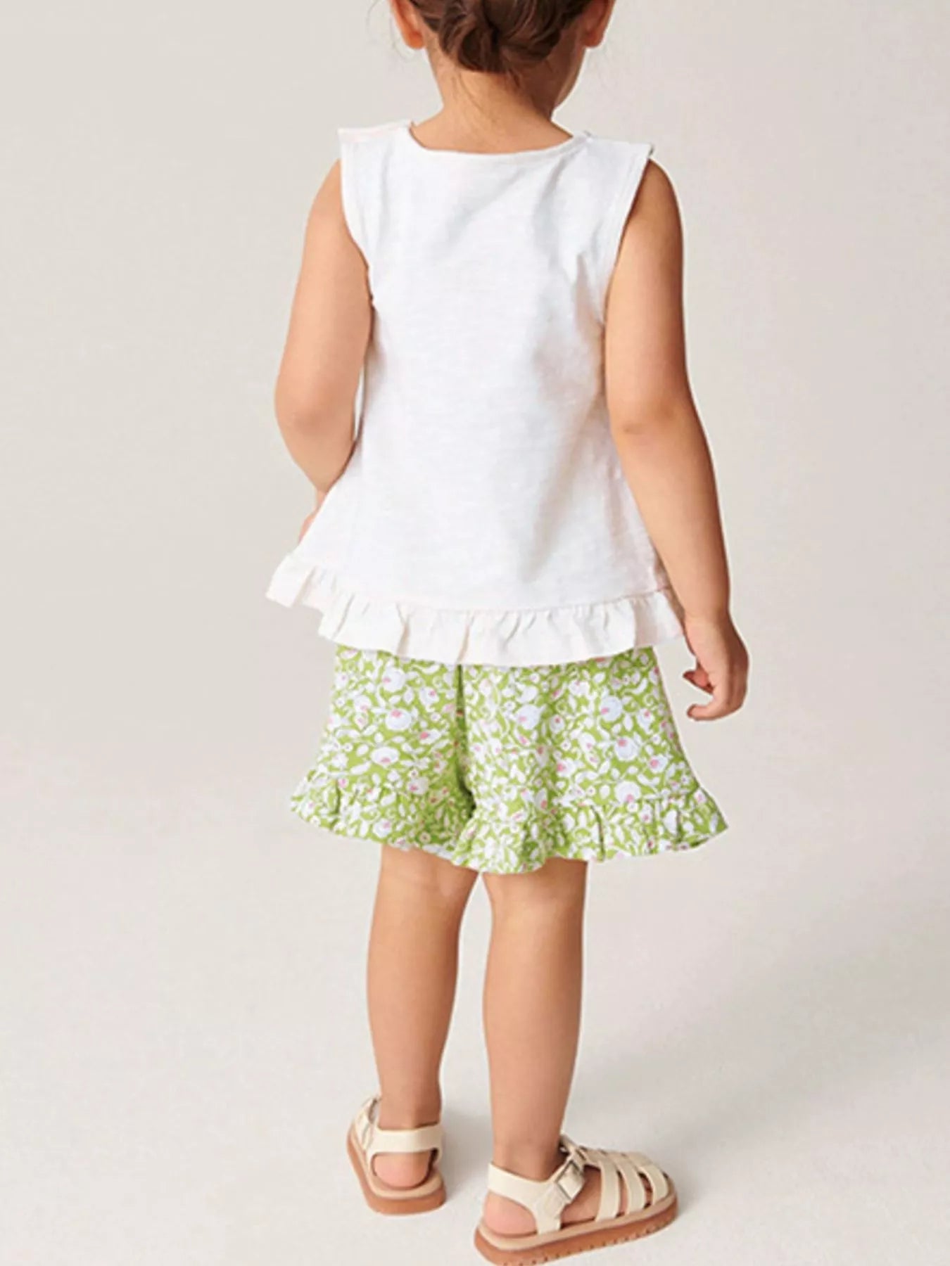 Children's Ruffle Trim Tank and Shots Set 