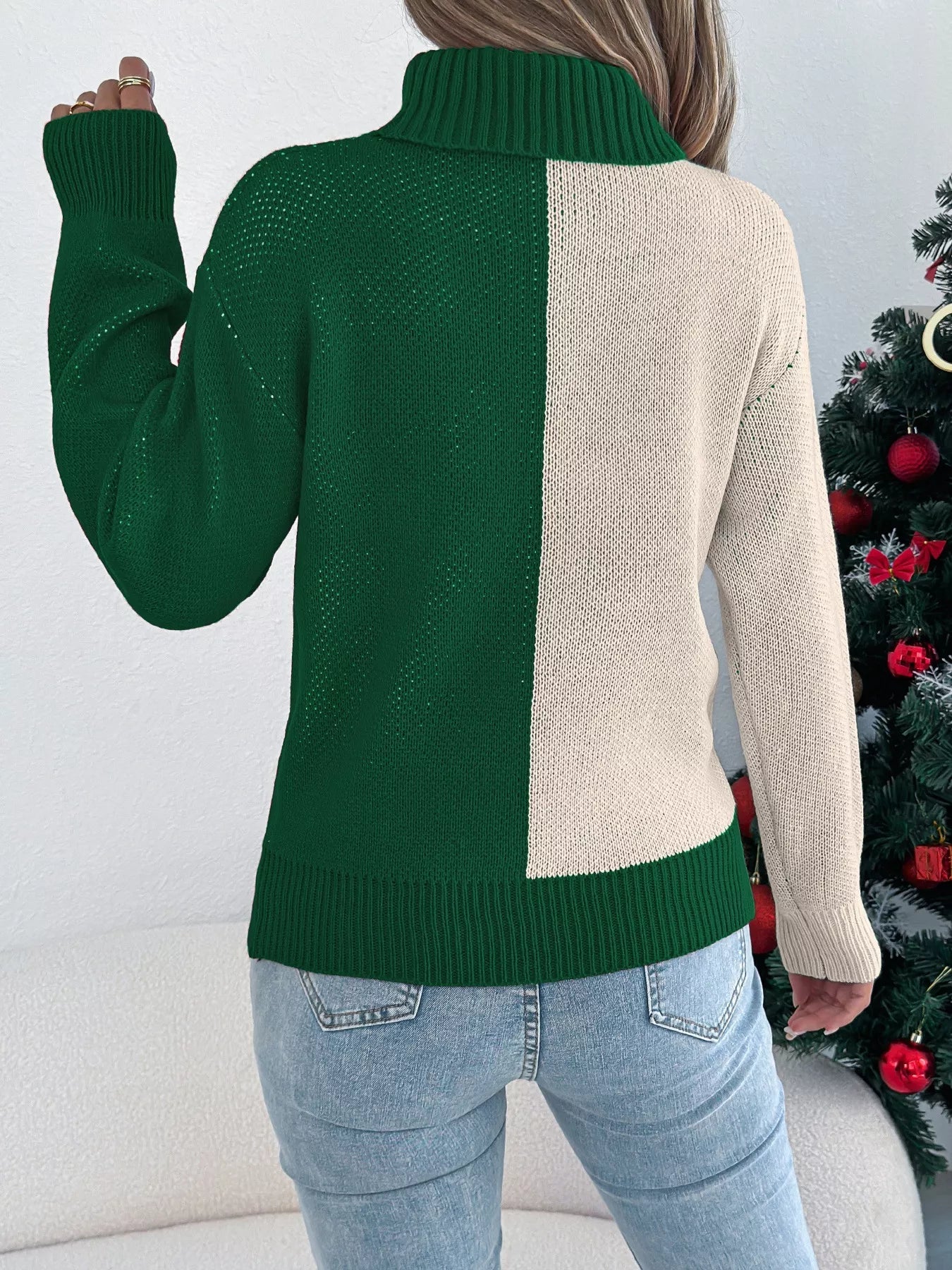 Christmas Reindeer Turtleneck Sweater 