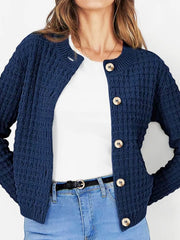 Button-Up Long Sleeve Cardigan 