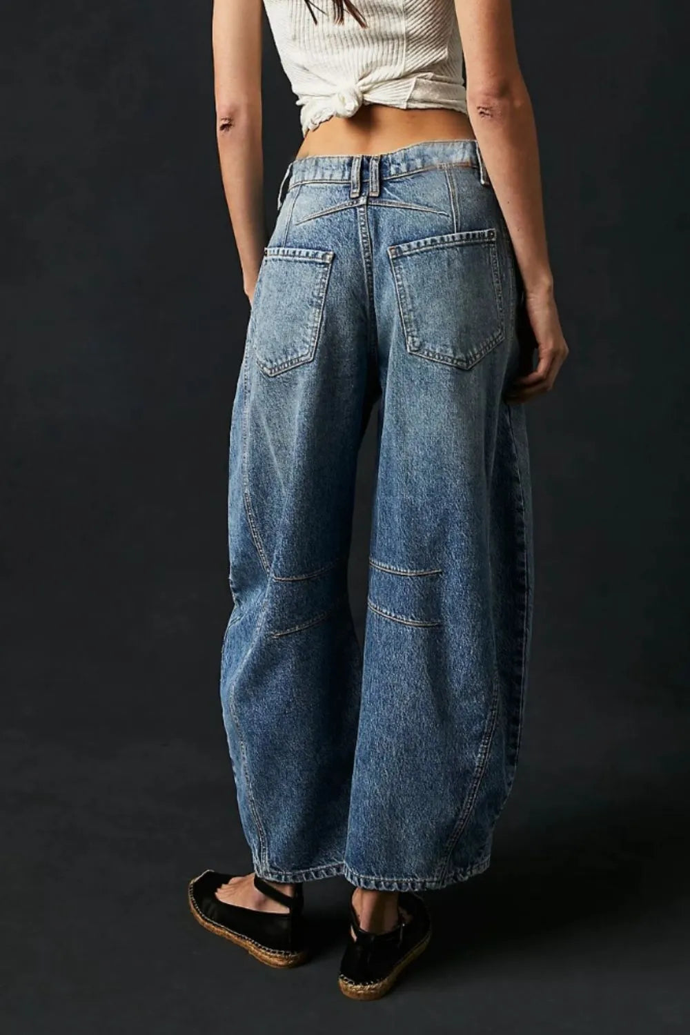 Wide Leg Jeans with Pockets 