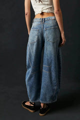 Wide Leg Jeans with Pockets 