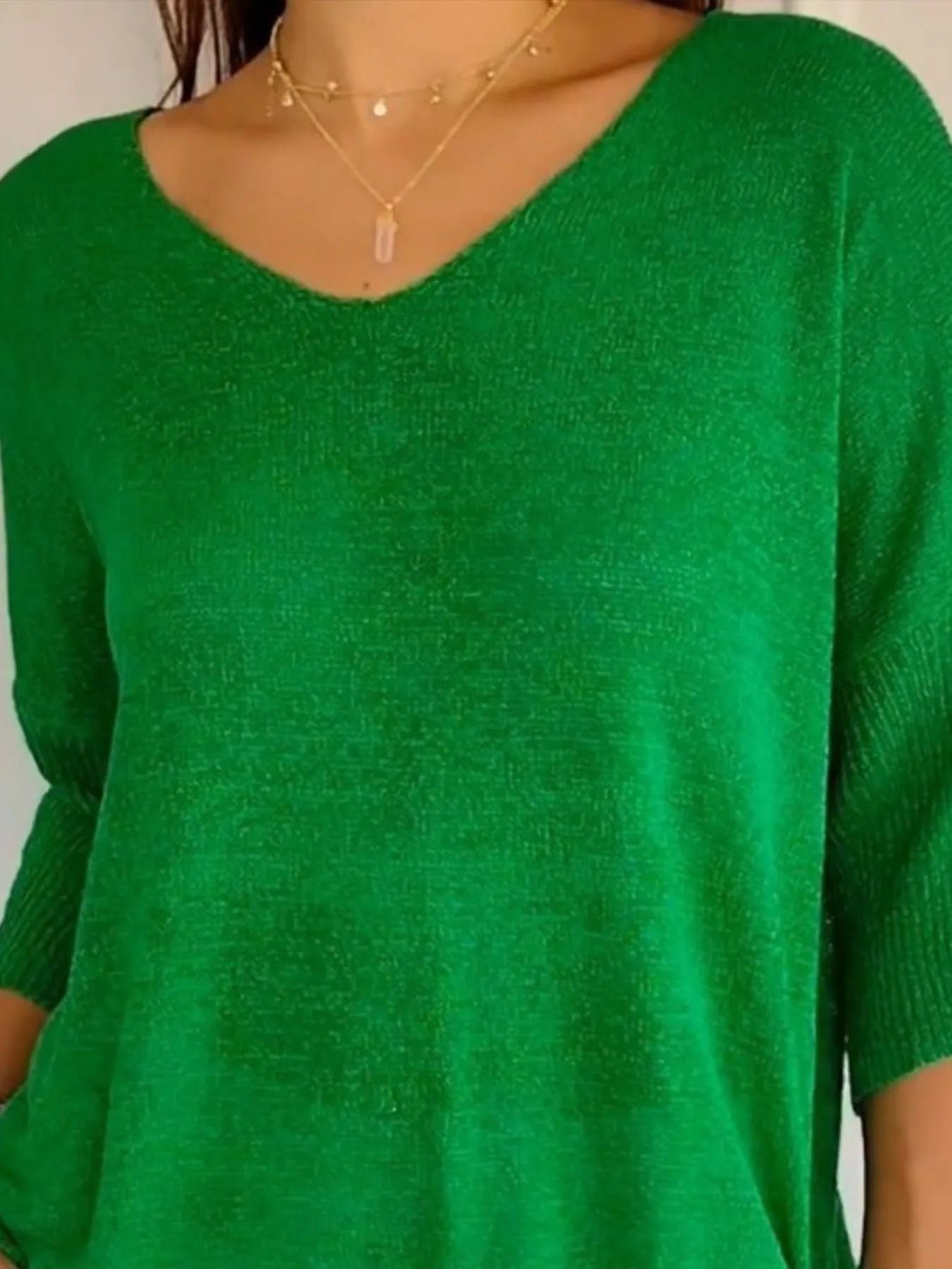 Full Size Relaxed Fit Ribbed Hem Sweater Plus Size 