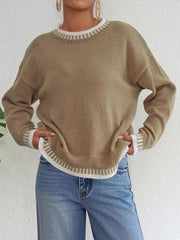 Relaxed Fit Long Sleeve Sweater 