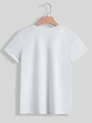 Lucky Clover Round Neck Short Sleeve T-Shirt 