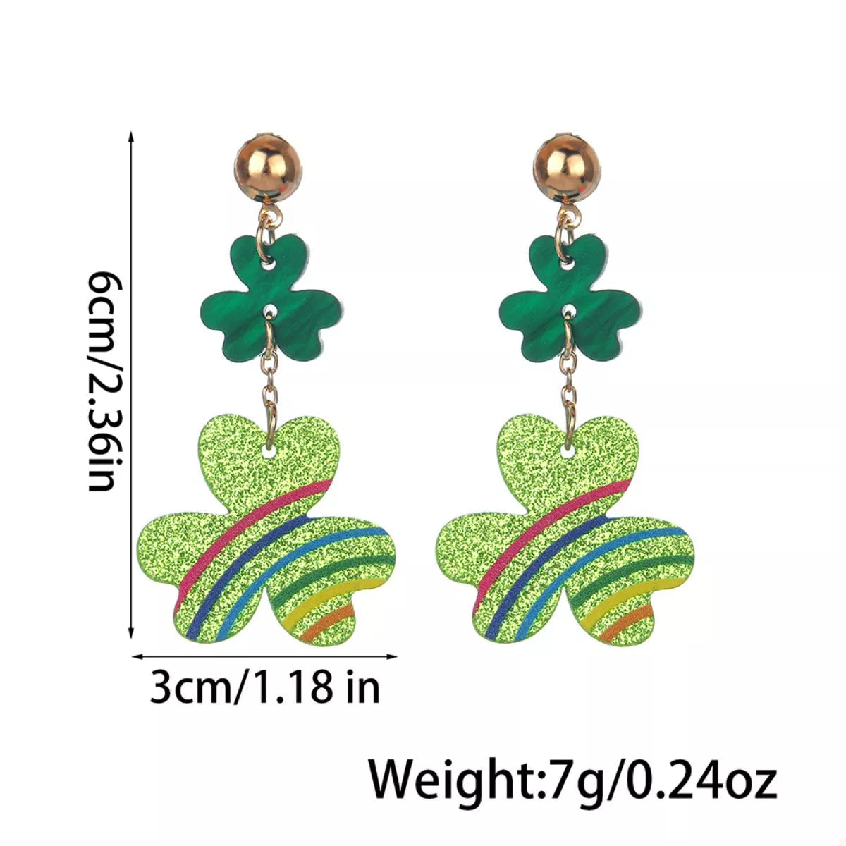 Lucky Clover Dangle Earrings 