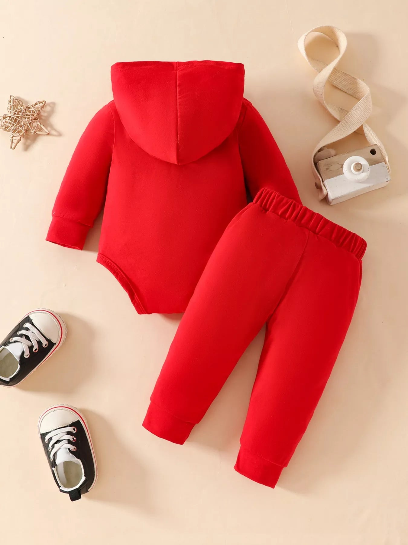 Children's Long Sleeve Bodysuit Hoodie and Pants Set 