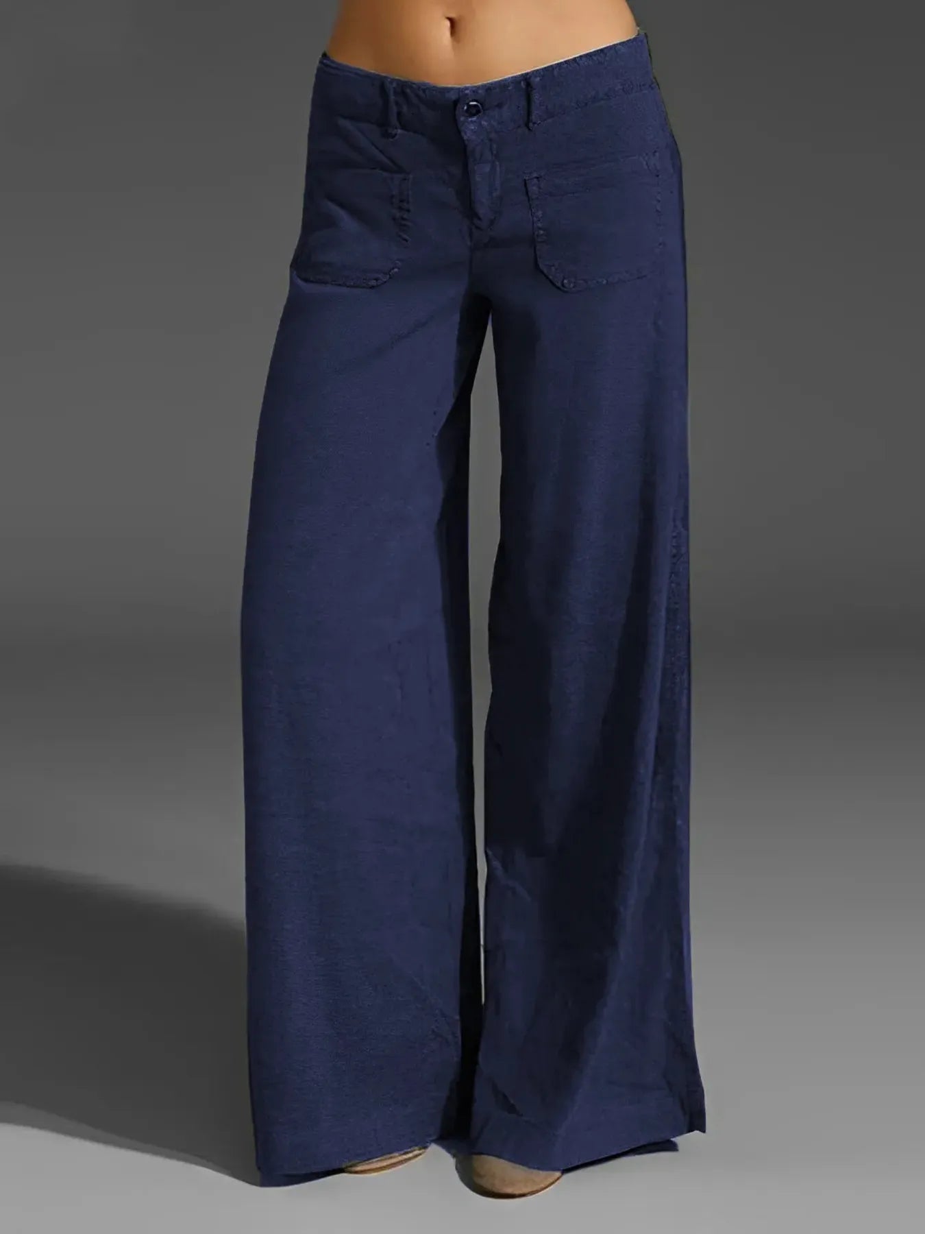 Full Size Wide Leg Pants with Pockets Plus Size 