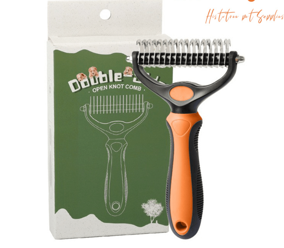 Daily Coat Rake | 2-In-1 Deshedding And Dematting Comb For Medium To Large Dogs 