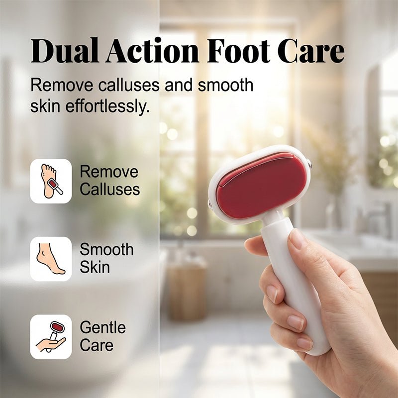 DailySmooth Stainless Callus File | Two-Surface Foot Care Tool 