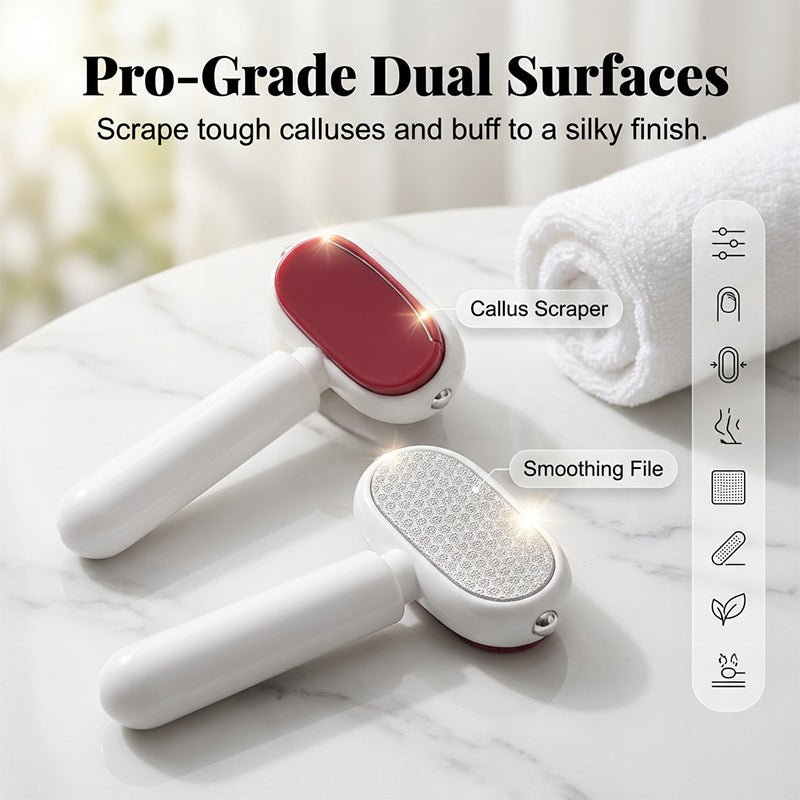 DailySmooth Stainless Callus File | Two-Surface Foot Care Tool 