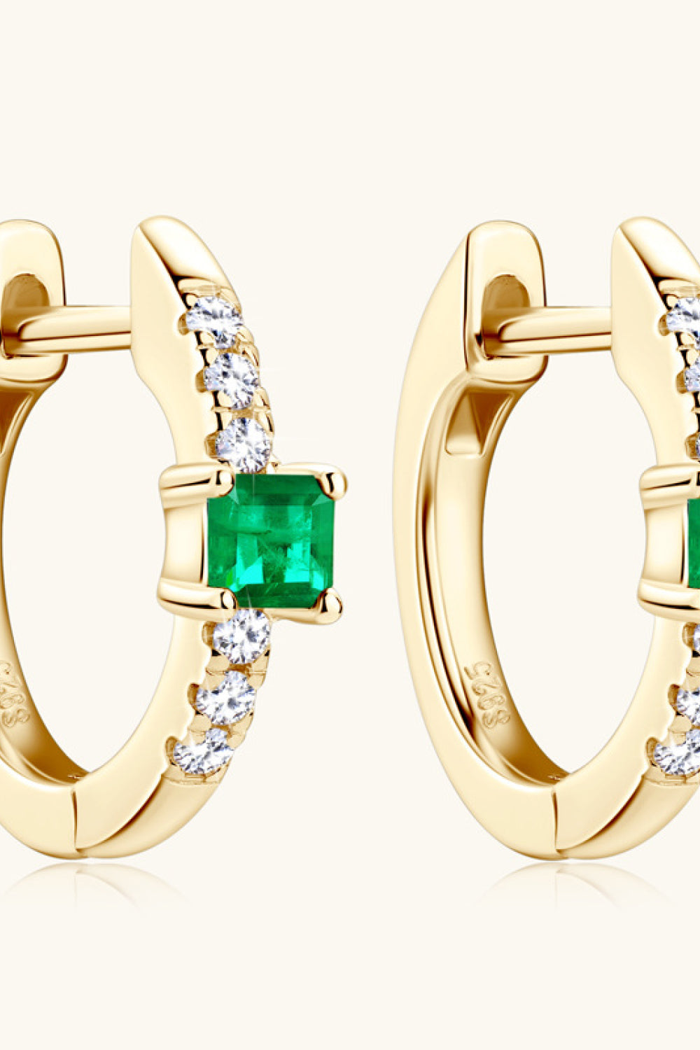 Lab-Grown Emerald Earrings 