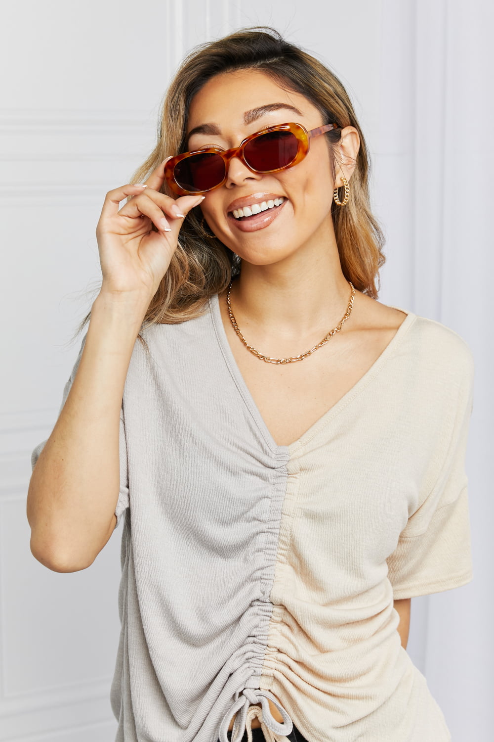 Oval Full Rim Sunglasses 