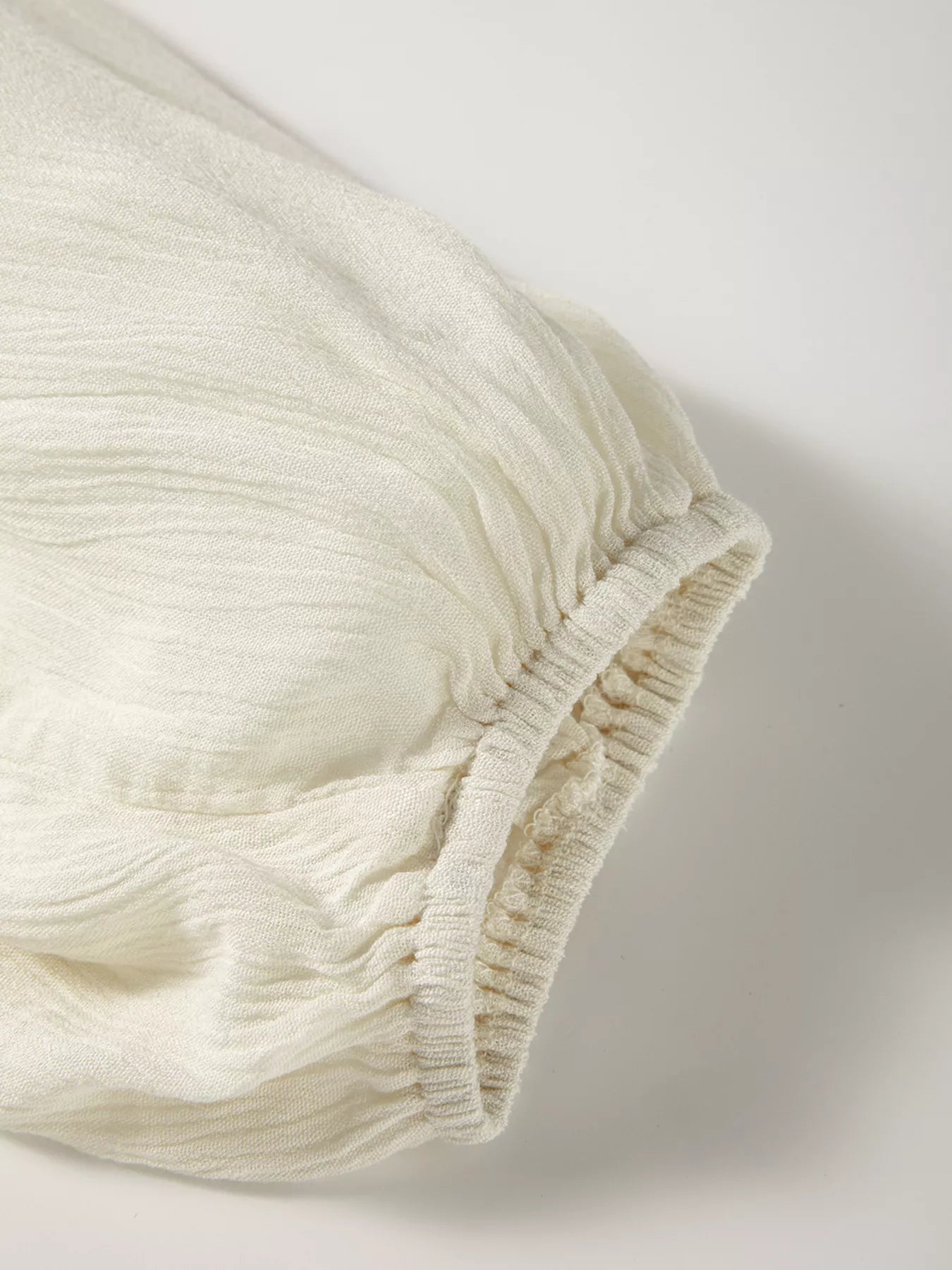 Floral Embroidered Textured Puff Sleeve Loose Shirt 