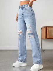 Distressed High Waisted Jeans 
