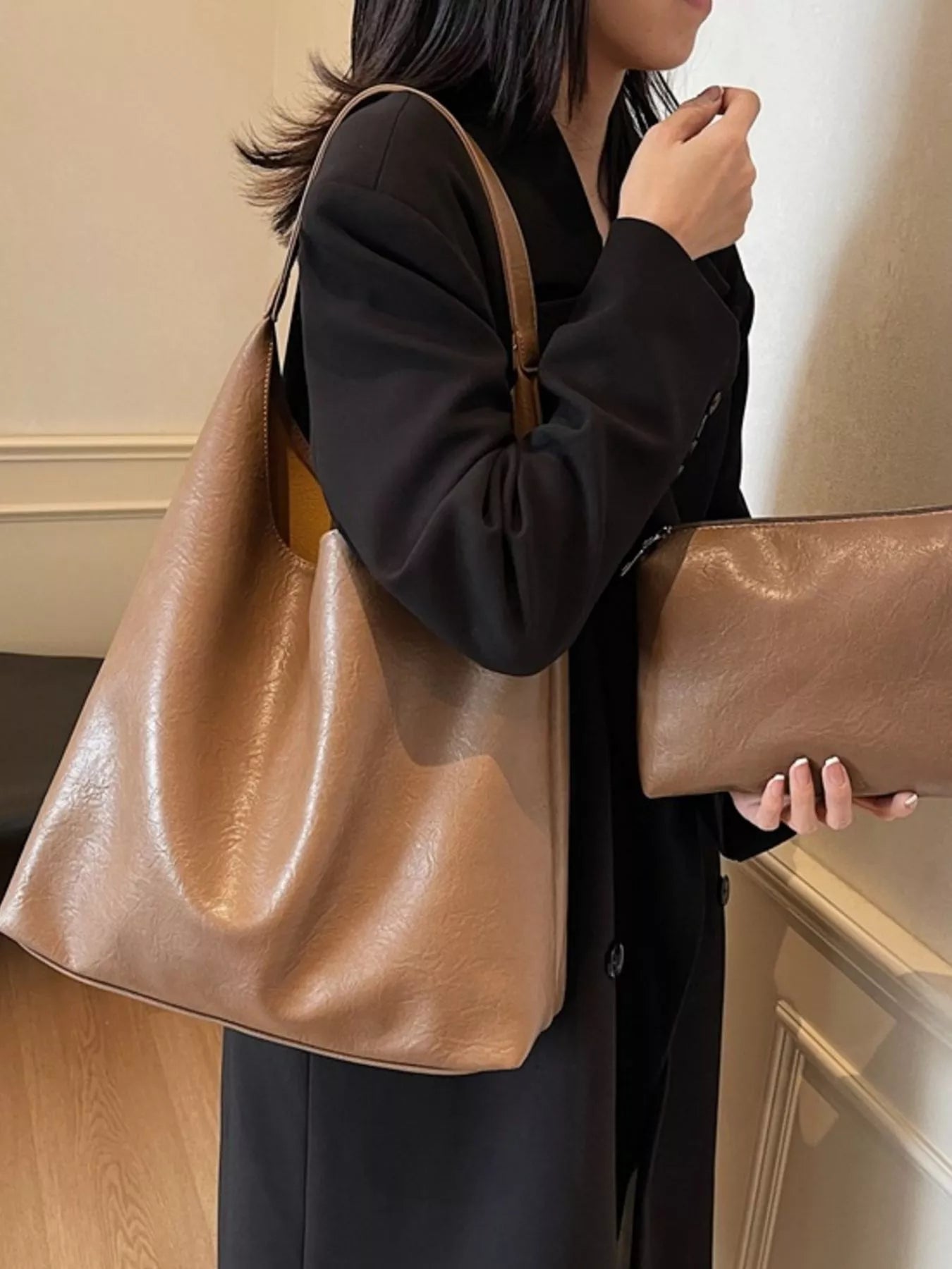 PU Leather Tote Bag 