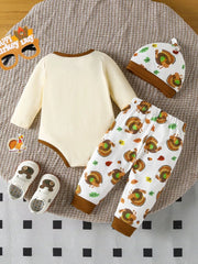 Children's My 1st Thanksgiving Turkey Graphic 3-Piece Set 