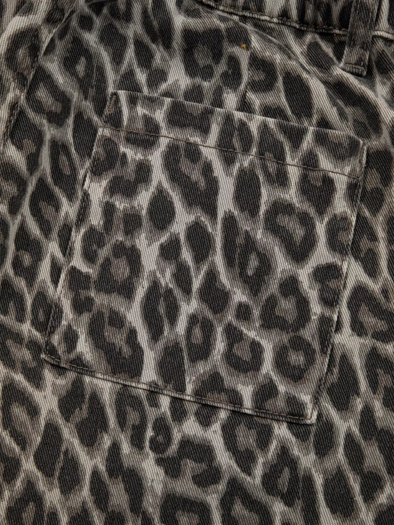 Leopard Straight Loose Leg Jeans 