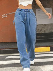 Wide Leg Jeans with Pockets 