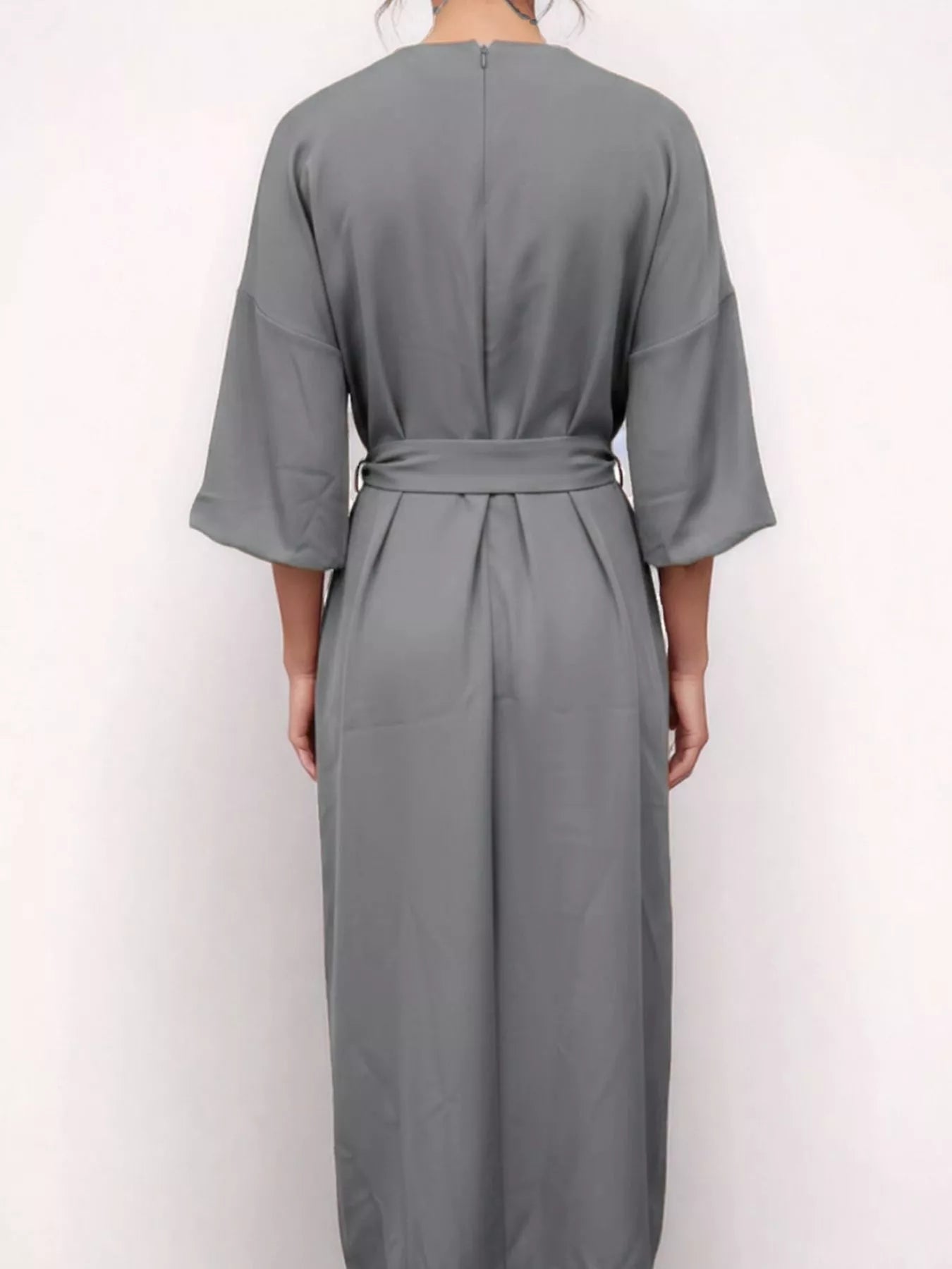 Round Neck 3/4 Sleeve Dress 