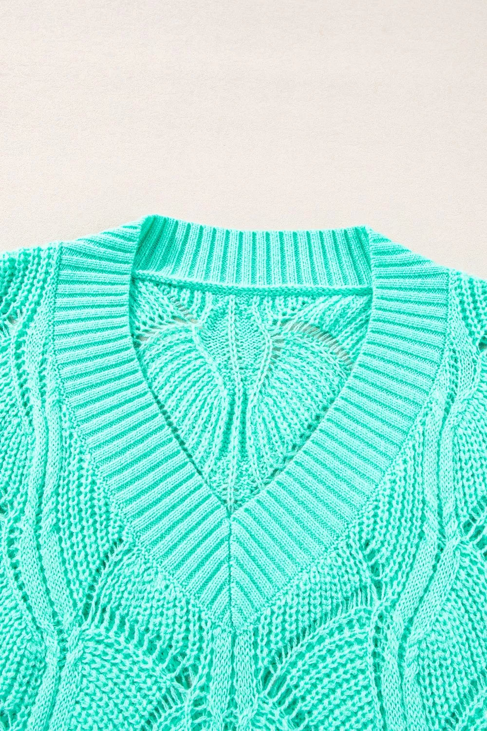 Elegant Texture V-Neck Knit Top 