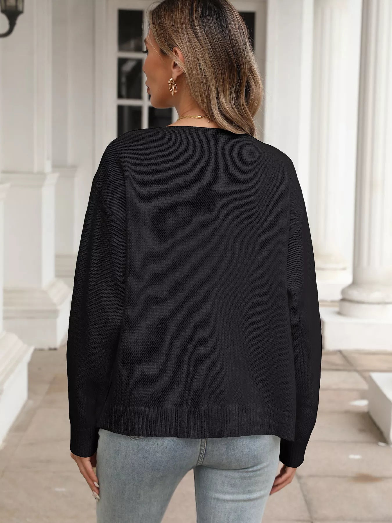 Tie-Front Long Sleeve Cardigan 