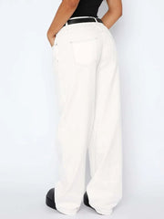 Wide Leg Jeans with Pockets 