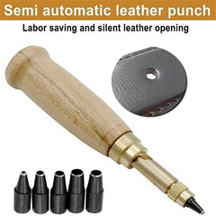Delmar Rotary Leather Hole Punch | Adjustable Brass Tool for Crafts, Sewing & Paper Projects 