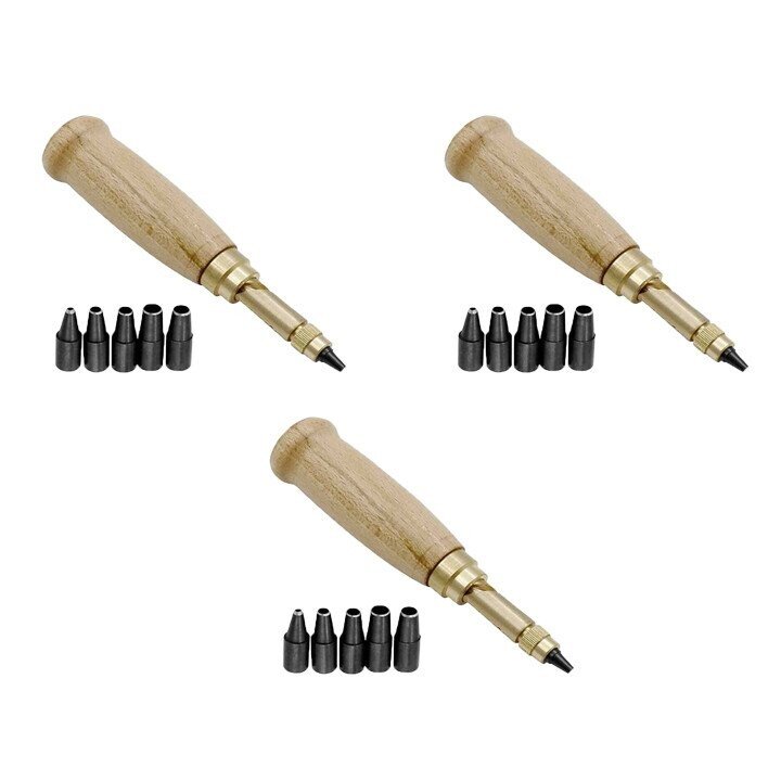 Delmar Rotary Leather Hole Punch | Adjustable Brass Tool for Crafts, Sewing & Paper Projects 