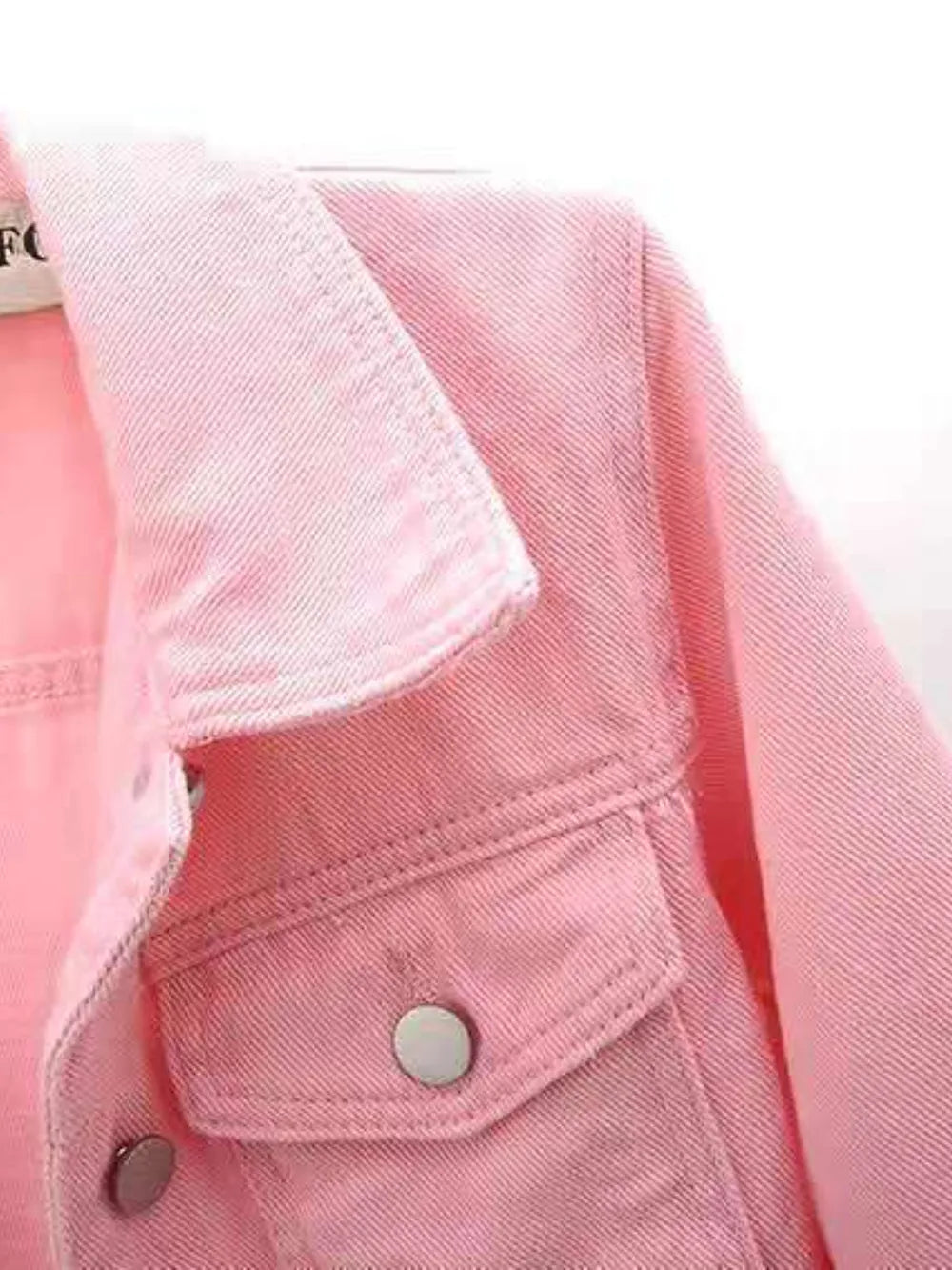 Full Size Cropped  Denim Jacket Plus Size 