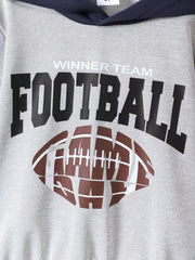 Children's Football Graphic Hoodie & Pants Set 