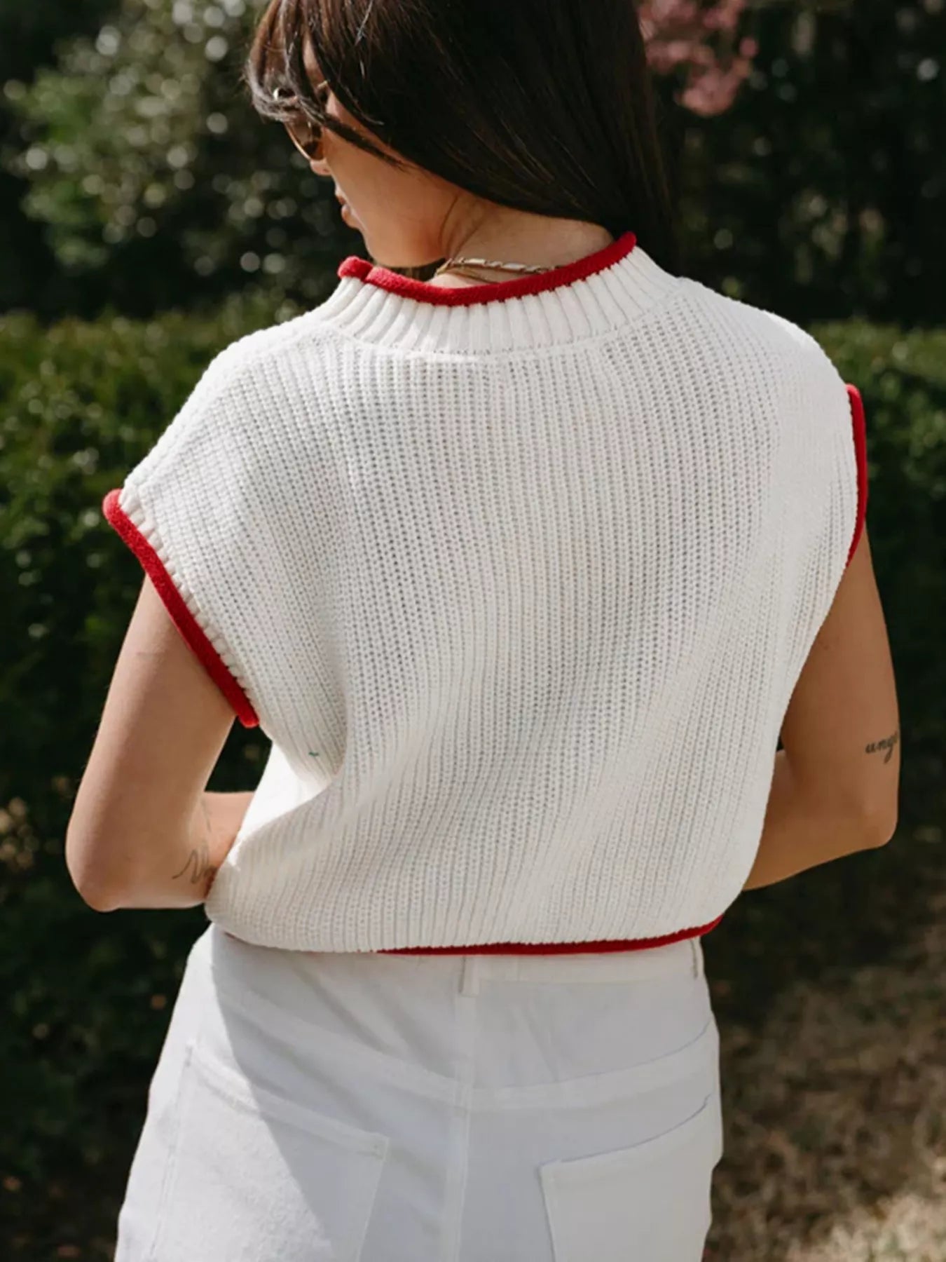 American Flag Knit Sweater Top 