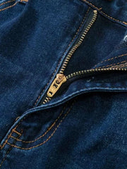 Full Size Distressed Raw Hem Flare Jeans Plus Size 