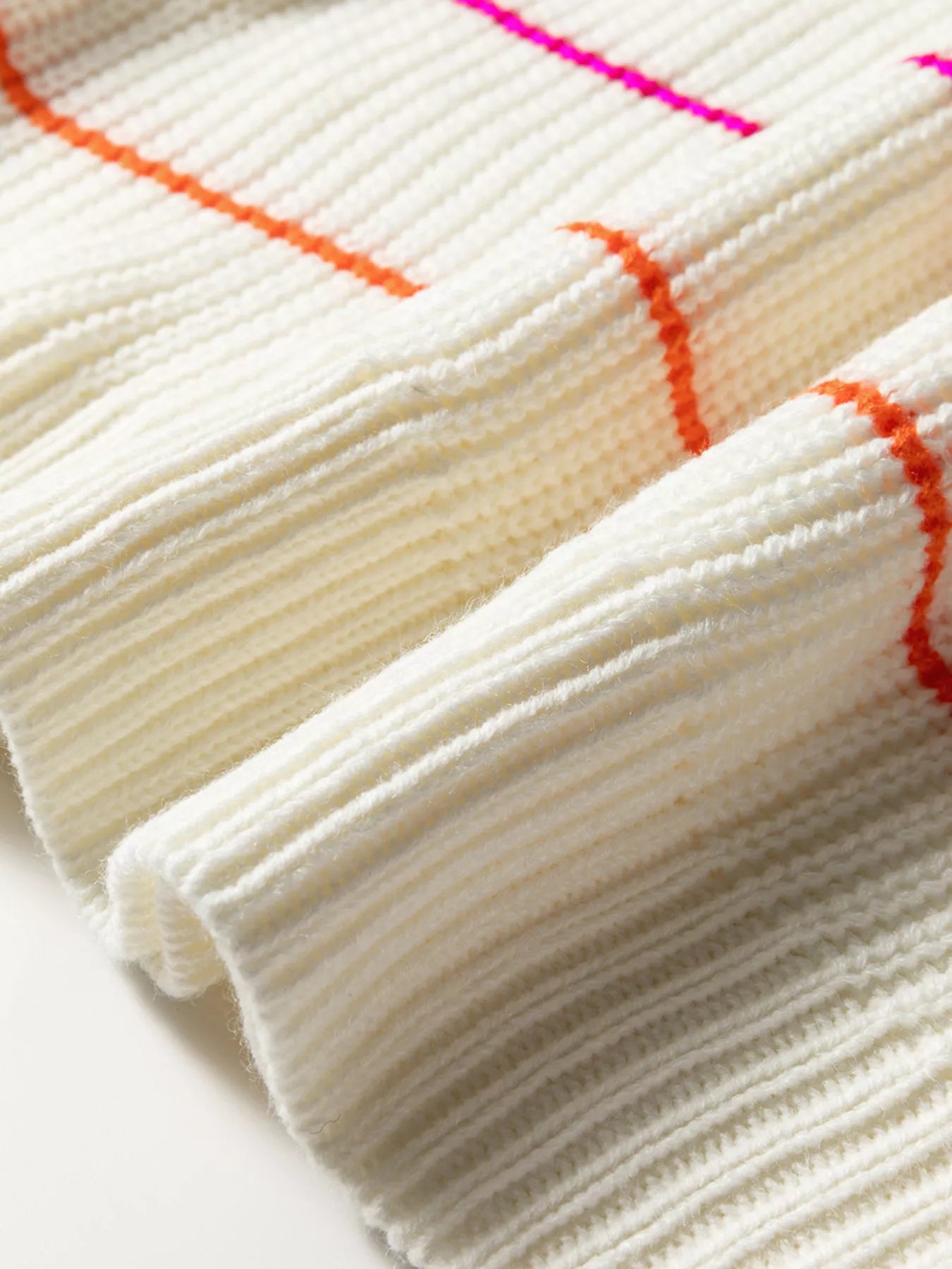Colorful Striped Detail V Neck Drop Shoulder Baggy Sweater 