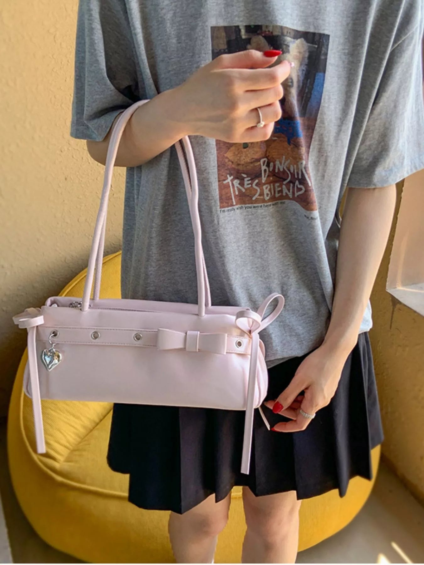 PU Leather Shoulder Bag 