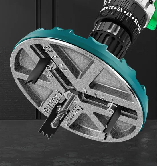 DialFit Adjustable Hole Cutter | 45–130 mm Clean Cuts for Drywall & Softwood 