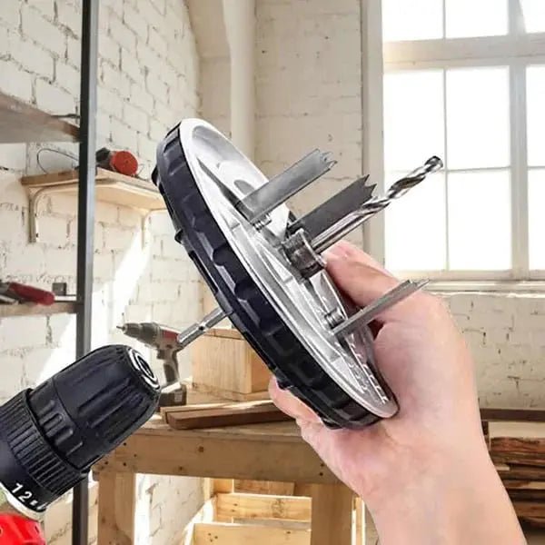 DialFit Adjustable Hole Cutter | 45–130 mm Clean Cuts for Drywall & Softwood 