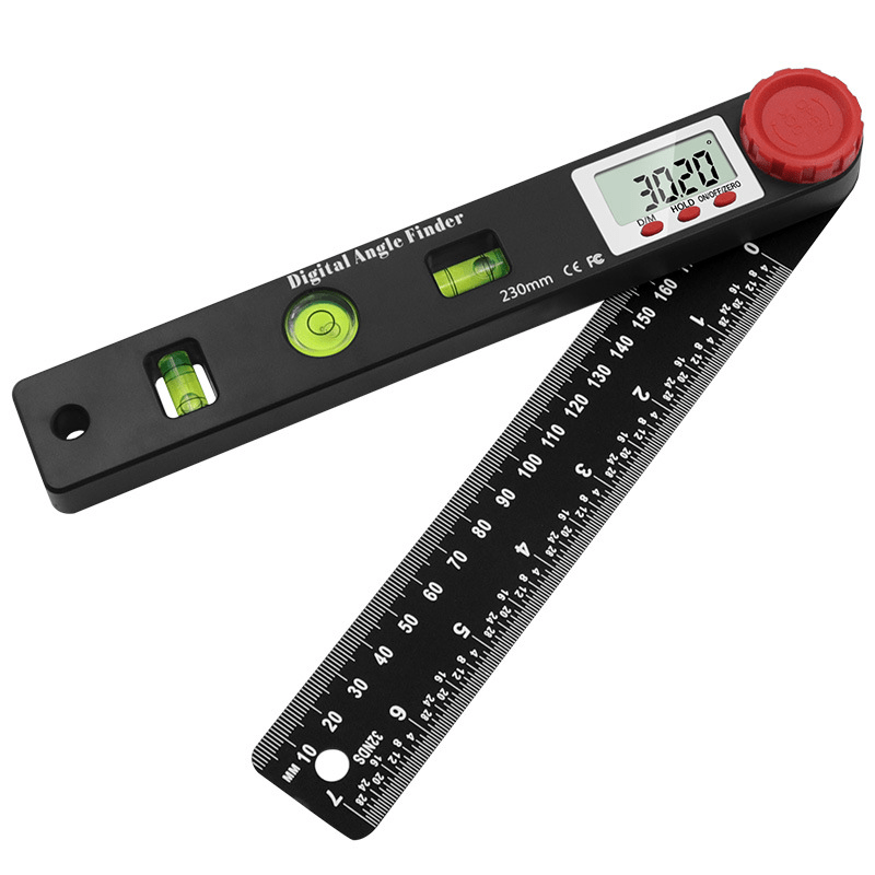 DualCheck 4-in-1 Digital Angle Ruler | 360° Finder With Bubble Levels 
