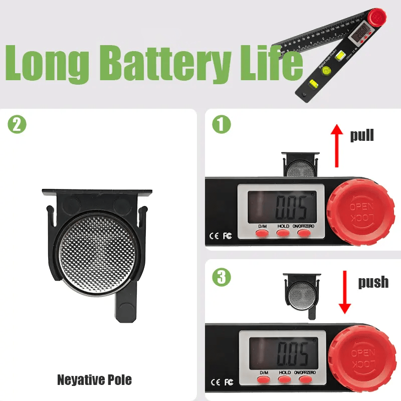 DualCheck 4-in-1 Digital Angle Ruler | 360° Finder With Bubble Levels 
